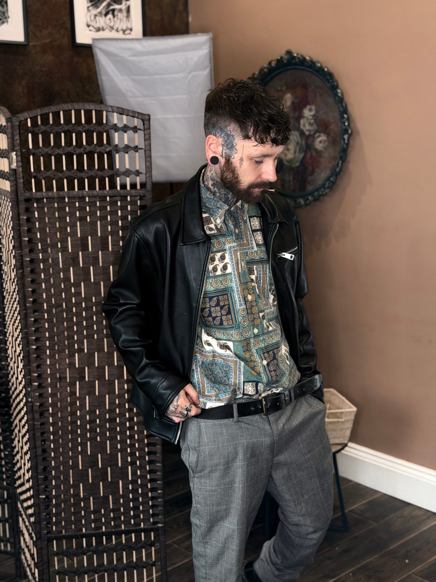 Jack Cooper, resident artist and founder, in the studio